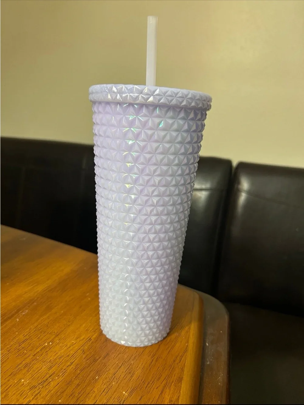 Iridescent Studded Tumbler with Straw